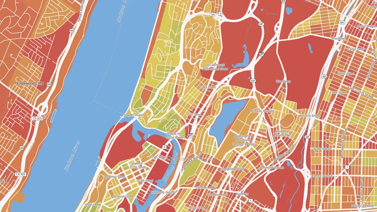 10463, NY Map of Vehicle Theft Rates