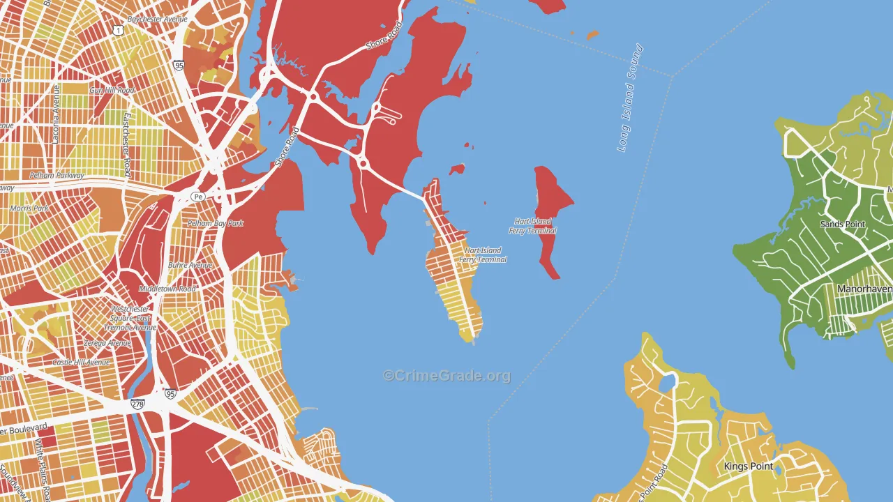 10464, NY Map of Vehicle Theft Rates
