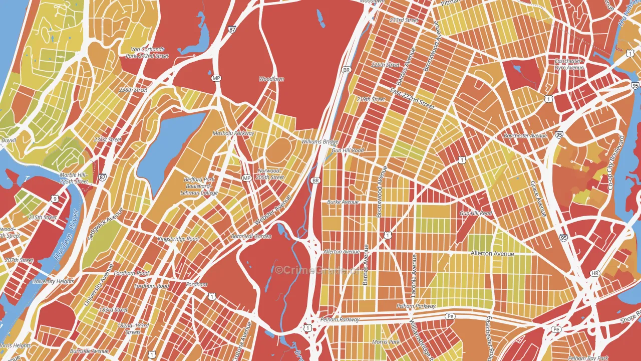 10467, NY Map of Vehicle Theft Rates
