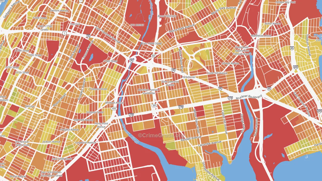 10472, NY Map of Vehicle Theft Rates