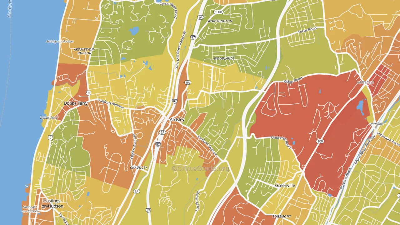 10502, NY Map of Vehicle Theft Rates