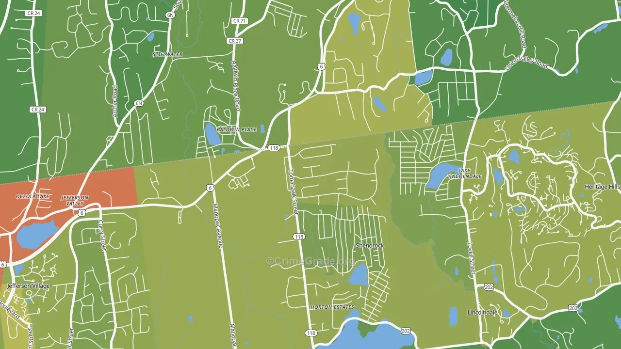 10505, NY Map of Vehicle Theft Rates