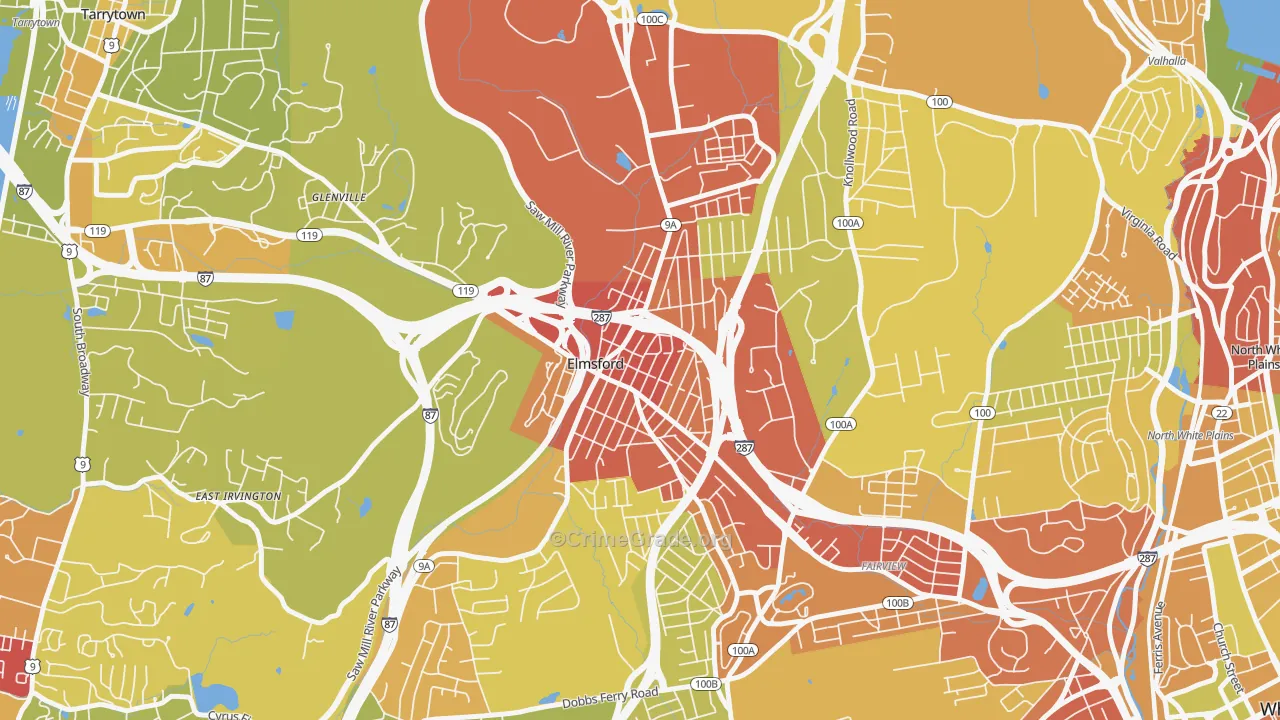10523, NY Map of Vehicle Theft Rates
