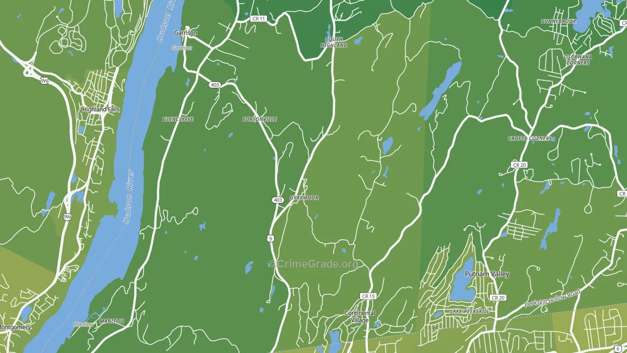 10524, NY Map of Vehicle Theft Rates