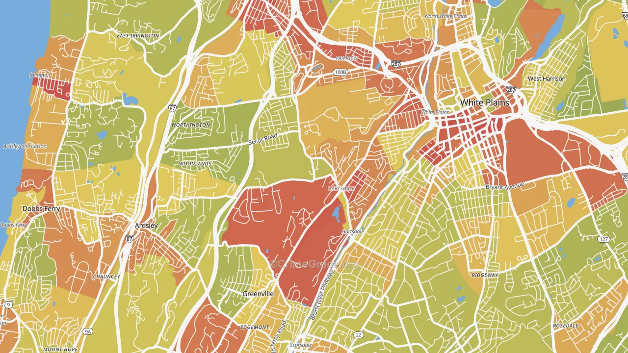 10530, NY Map of Vehicle Theft Rates