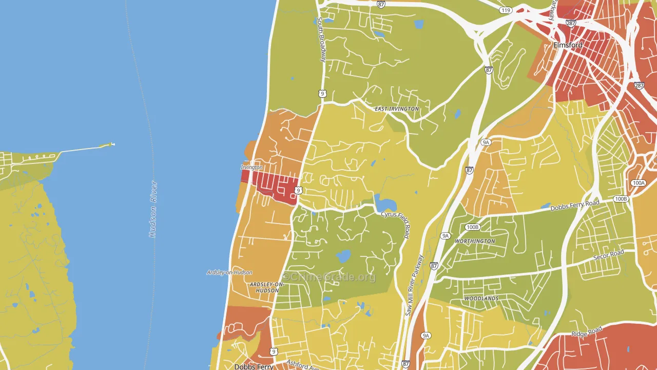 10533, NY Map of Vehicle Theft Rates