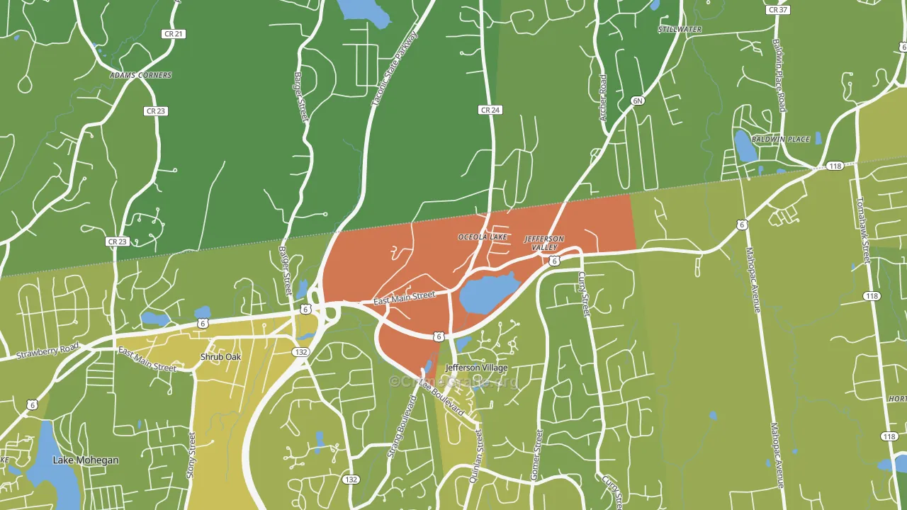 10535, NY Map of Vehicle Theft Rates