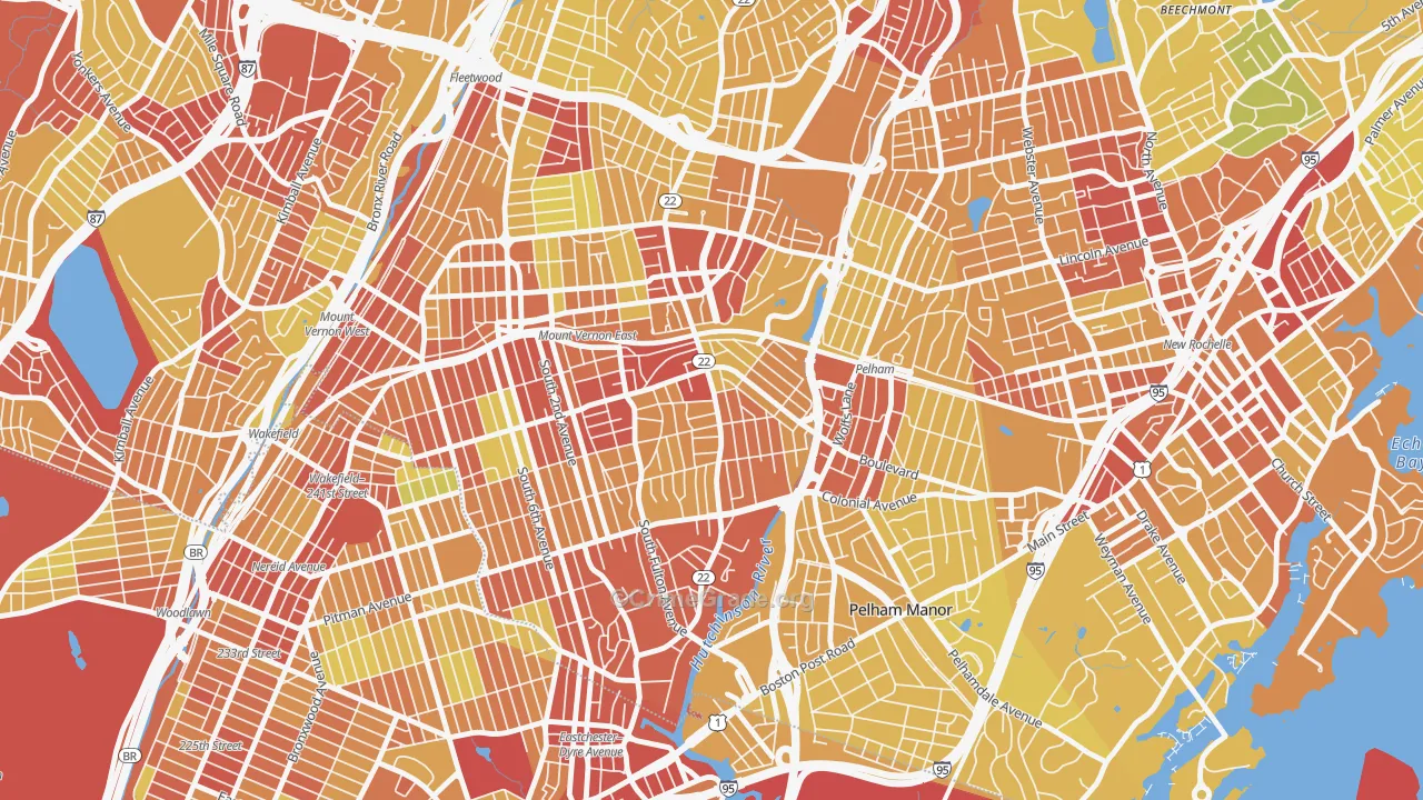 10553, NY Map of Vehicle Theft Rates