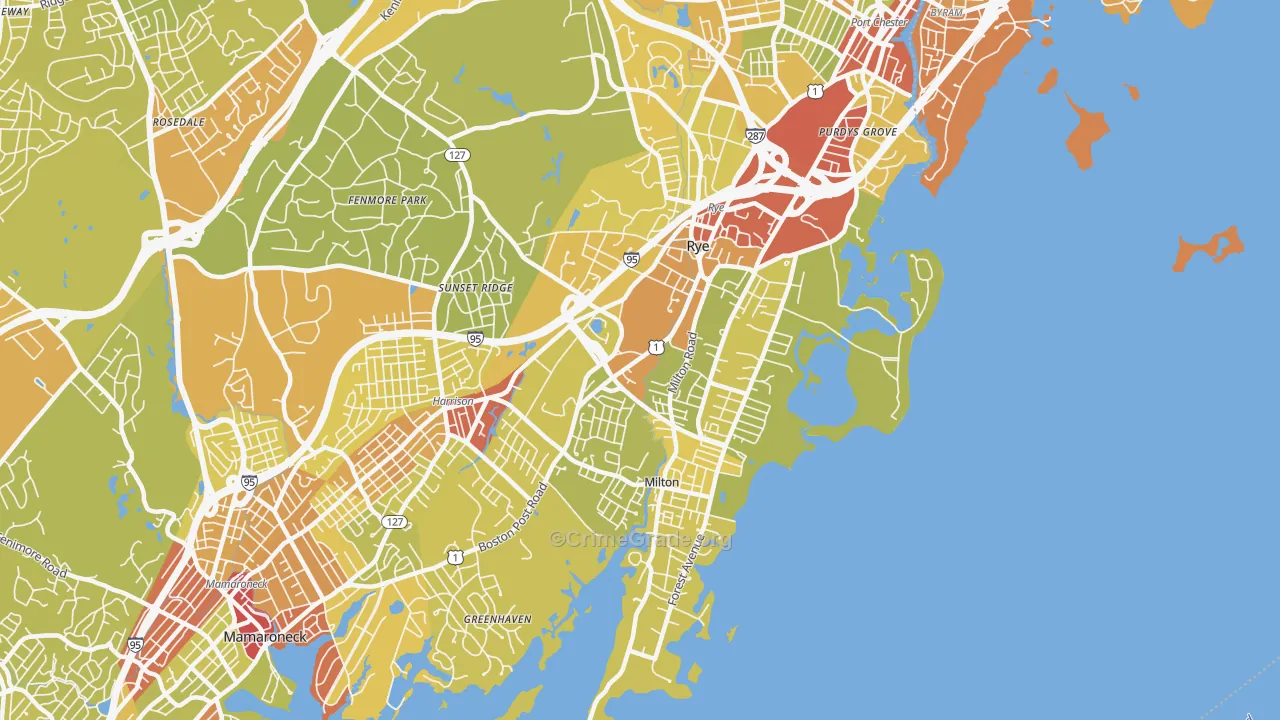 10580, NY Map of Vehicle Theft Rates