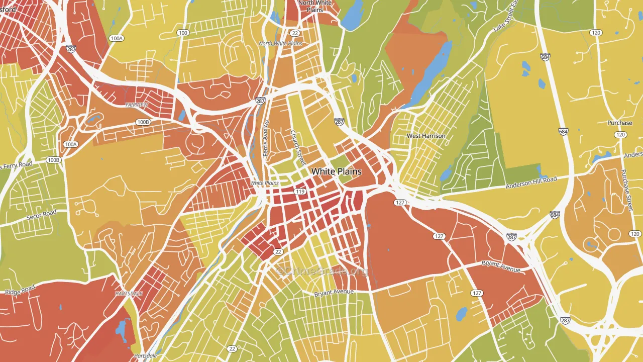 10601, NY Map of Vehicle Theft Rates