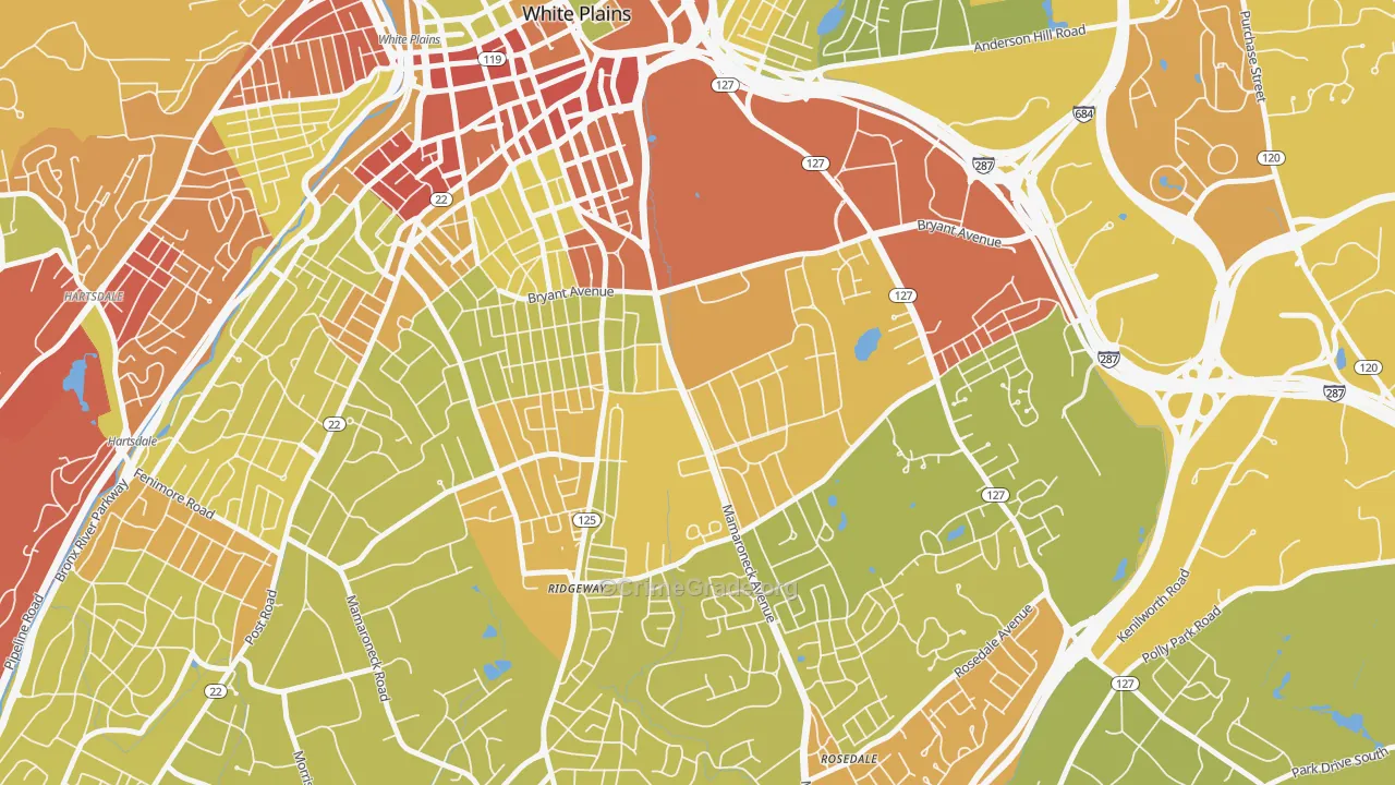 10605, NY Map of Vehicle Theft Rates