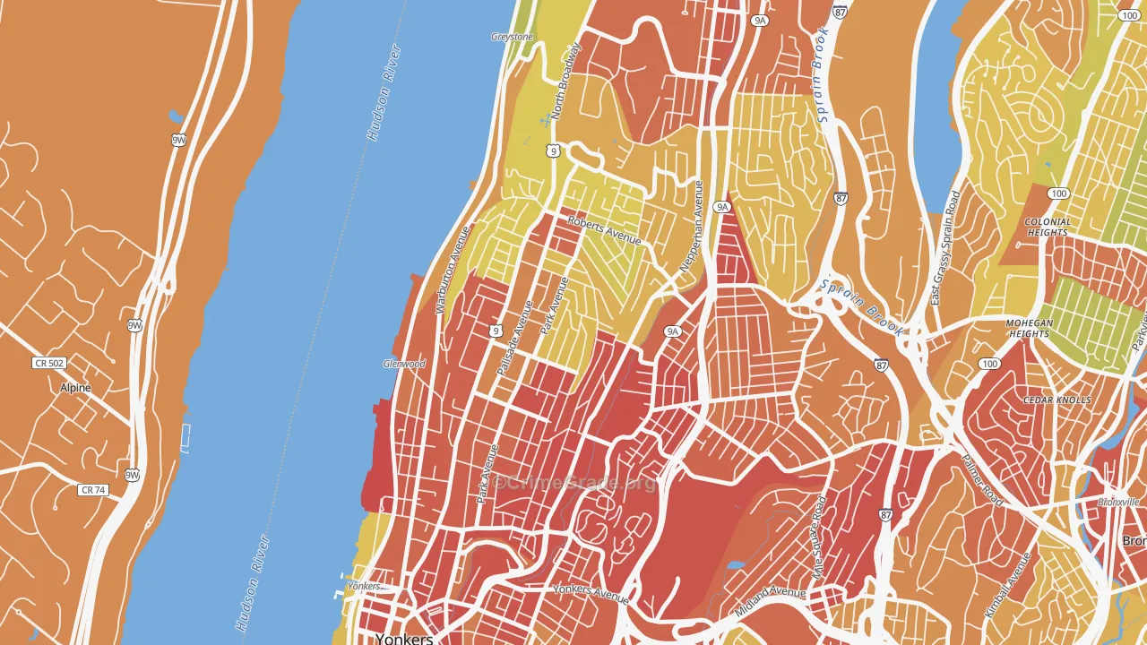 10703, NY Map of Vehicle Theft Rates