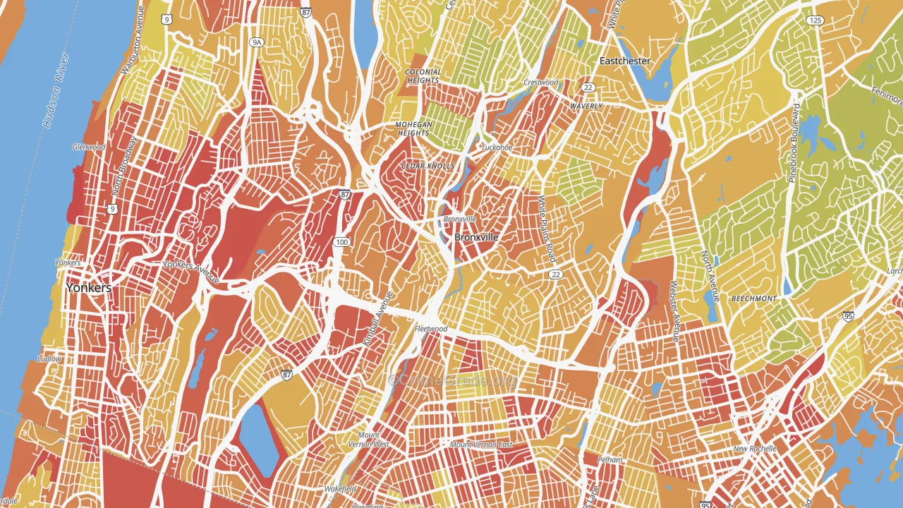10708, NY Map of Vehicle Theft Rates