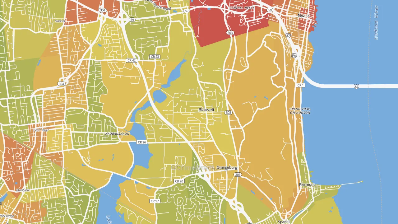 10913, NY Map of Vehicle Theft Rates