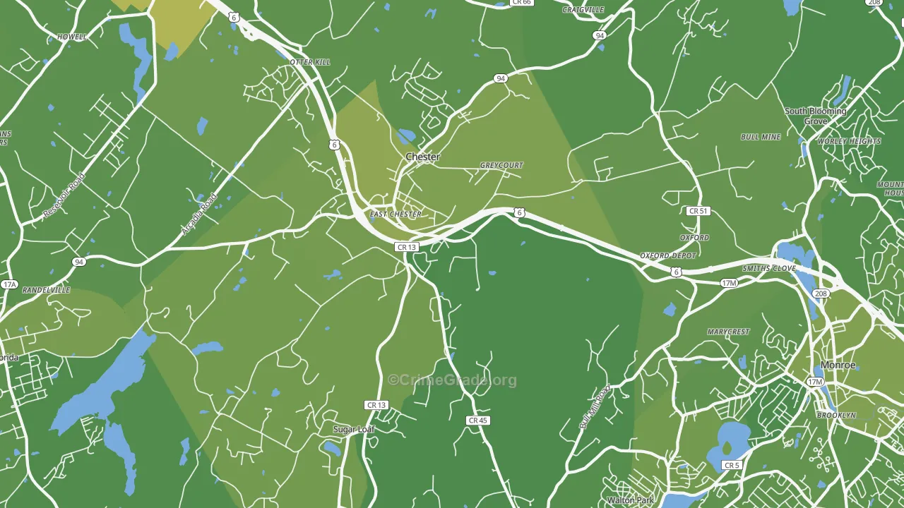 10918, NY Map of Vehicle Theft Rates