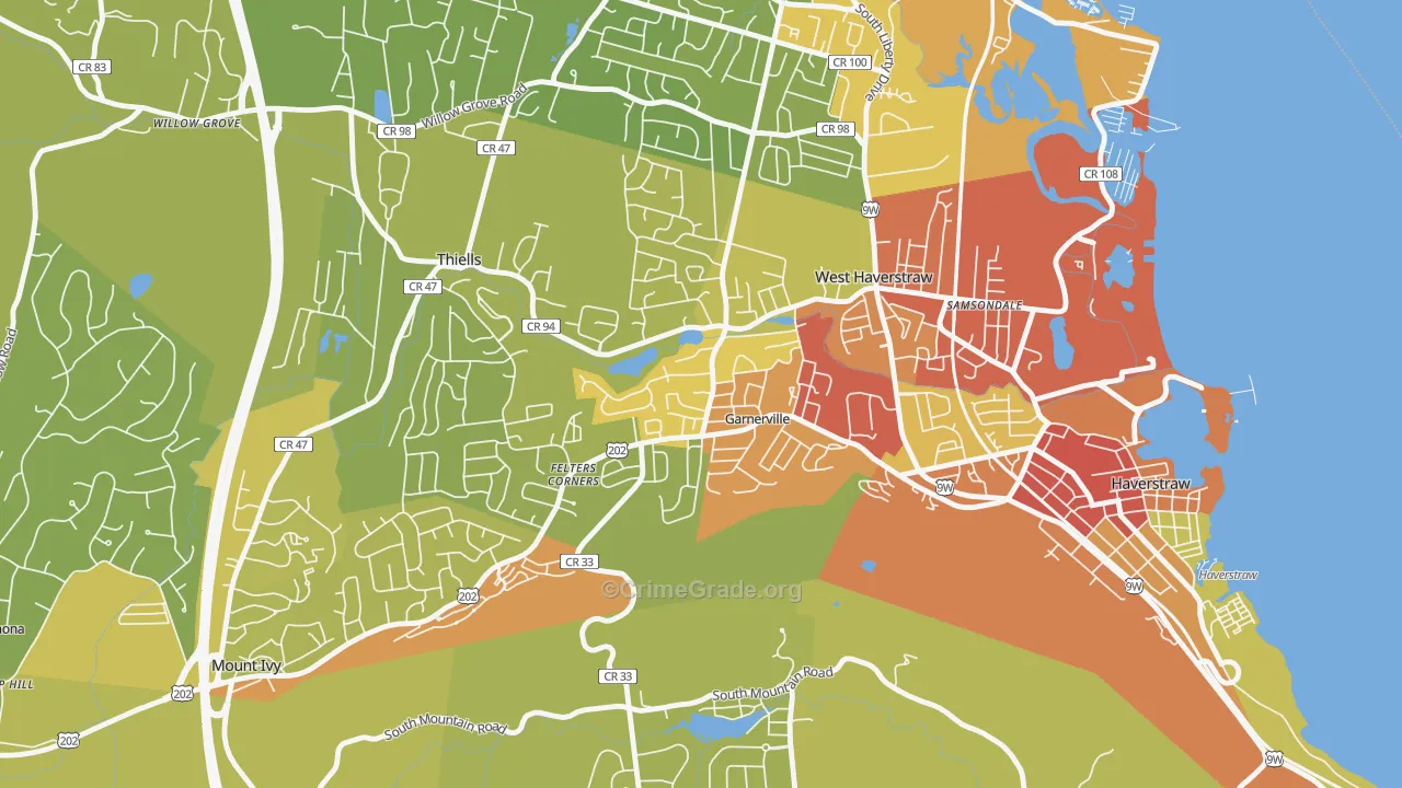 10923, NY Map of Vehicle Theft Rates
