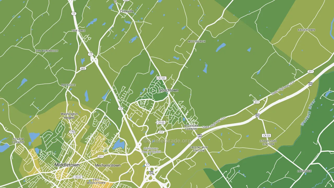 10941, NY Map of Vehicle Theft Rates