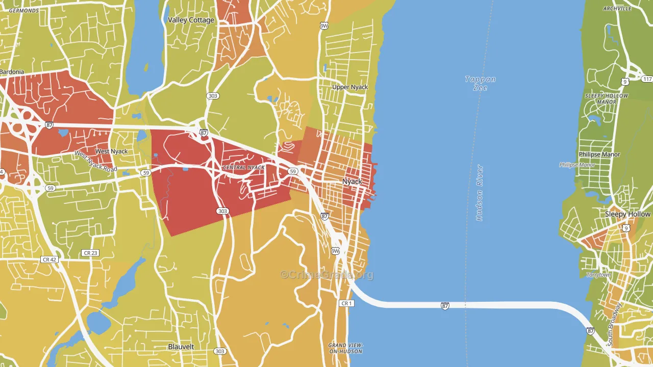 10960, NY Map of Vehicle Theft Rates