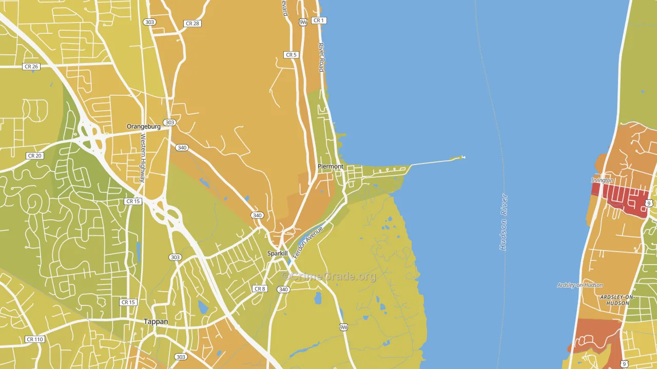 10968, NY Map of Vehicle Theft Rates