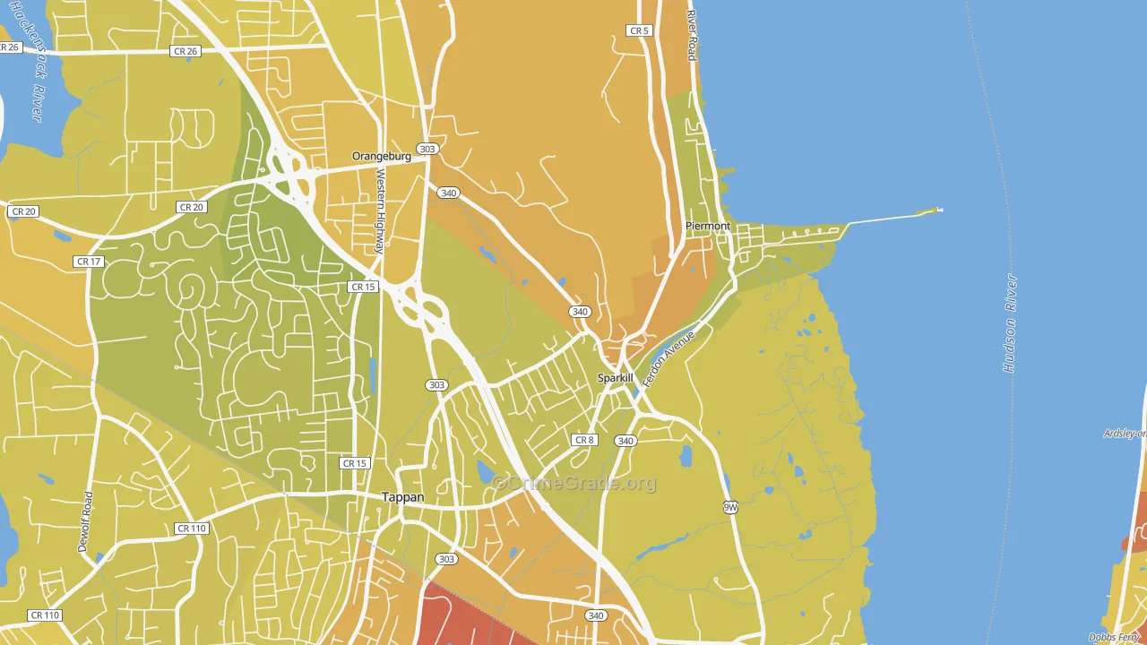 10976, NY Map of Vehicle Theft Rates