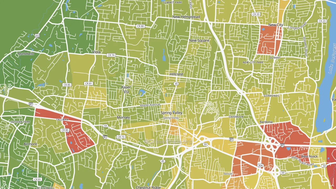 10977, NY Map of Vehicle Theft Rates