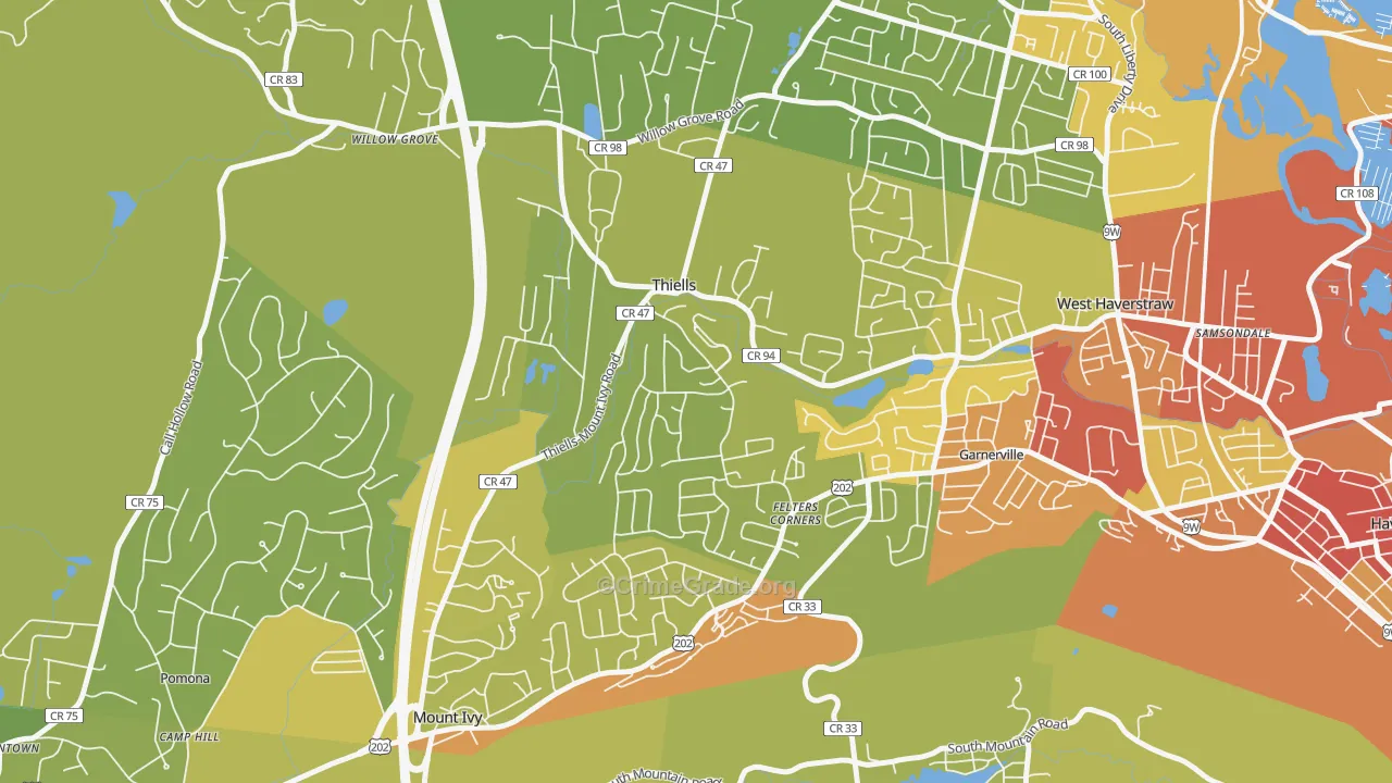 10984, NY Map of Vehicle Theft Rates