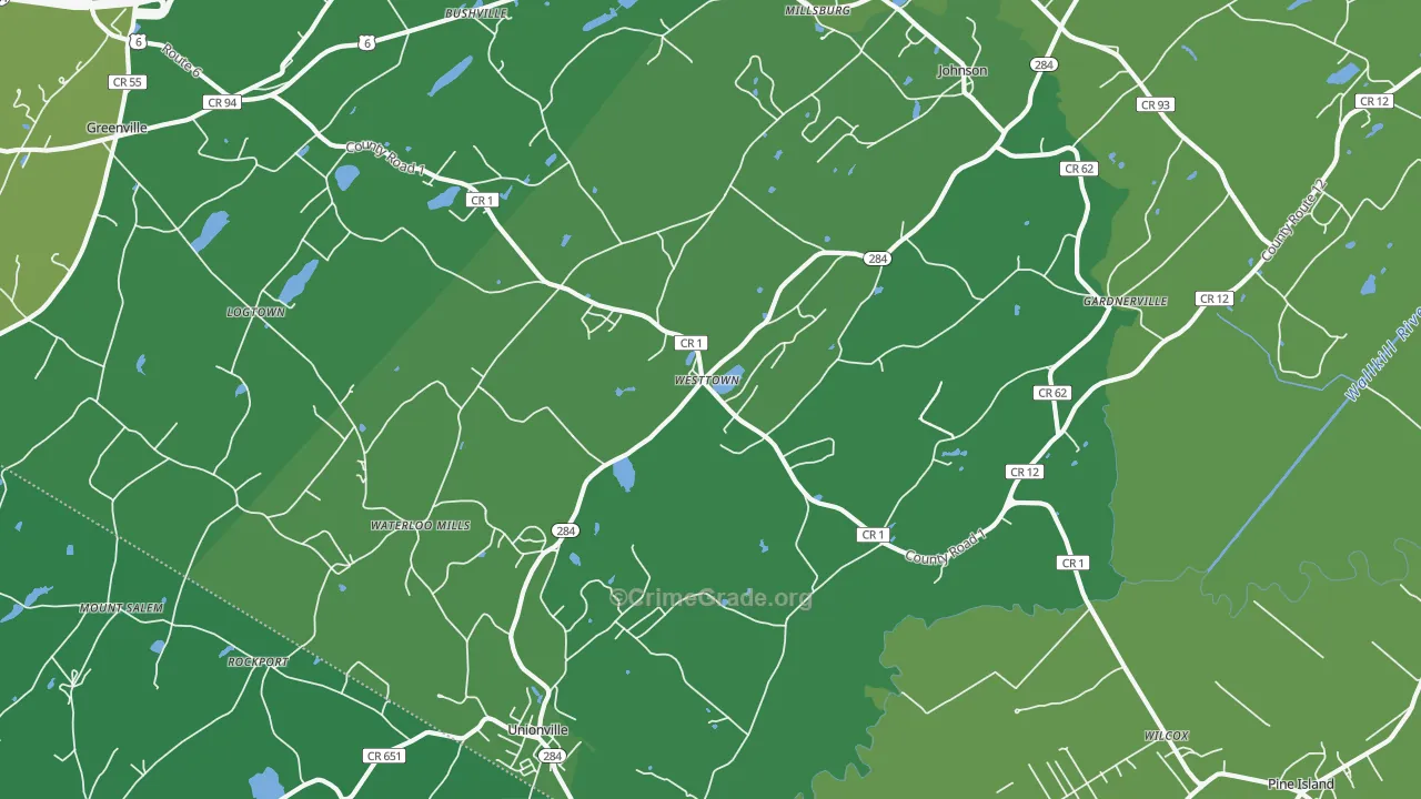10998, NY Map of Vehicle Theft Rates