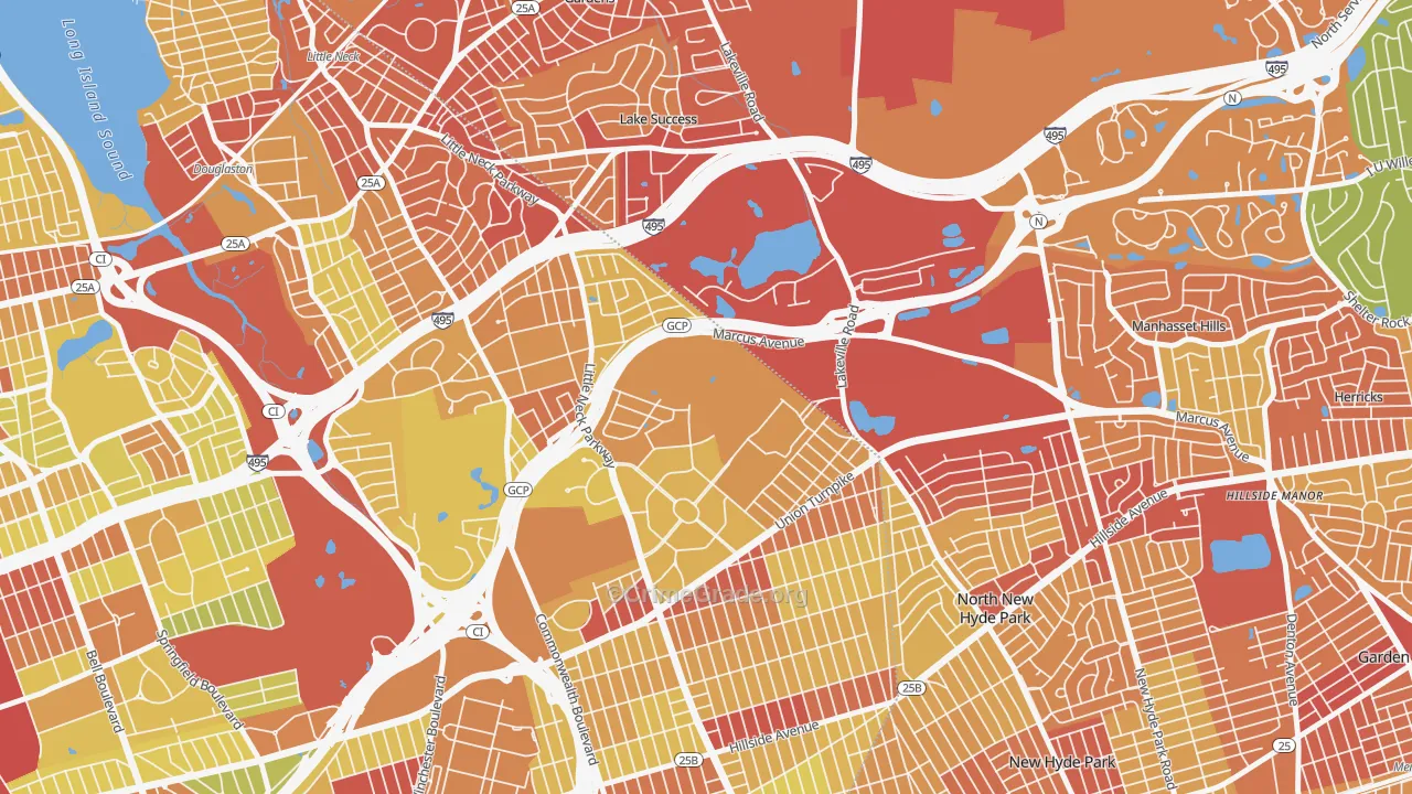 11005, NY Map of Vehicle Theft Rates