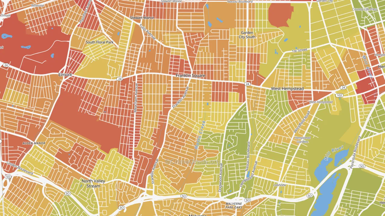 11010, NY Map of Vehicle Theft Rates
