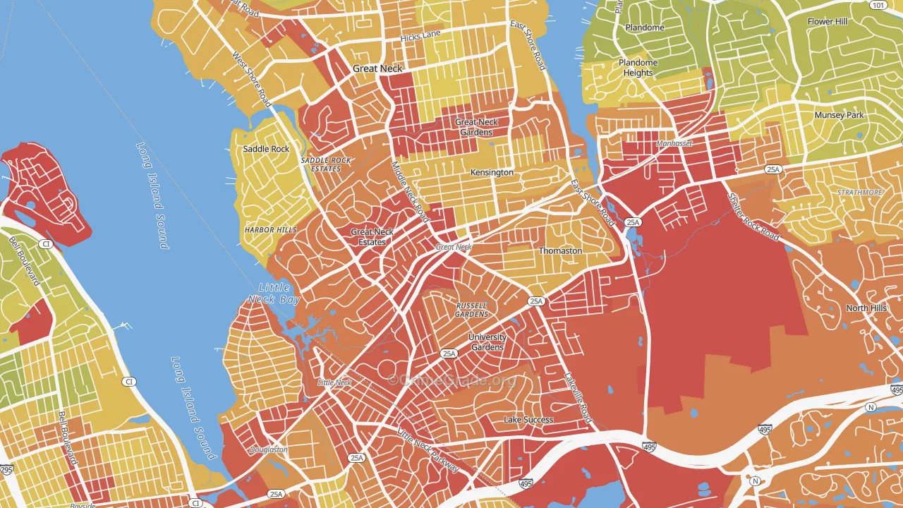 11021, NY Map of Vehicle Theft Rates