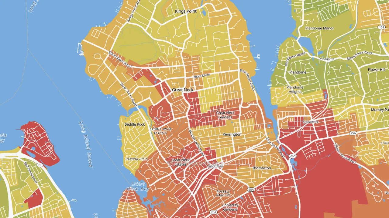 11023, NY Map of Vehicle Theft Rates