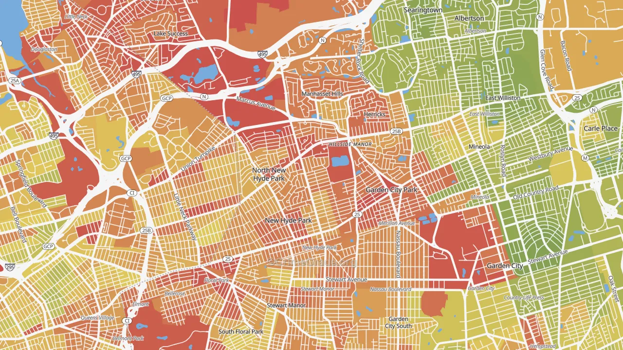 11040, NY Map of Vehicle Theft Rates