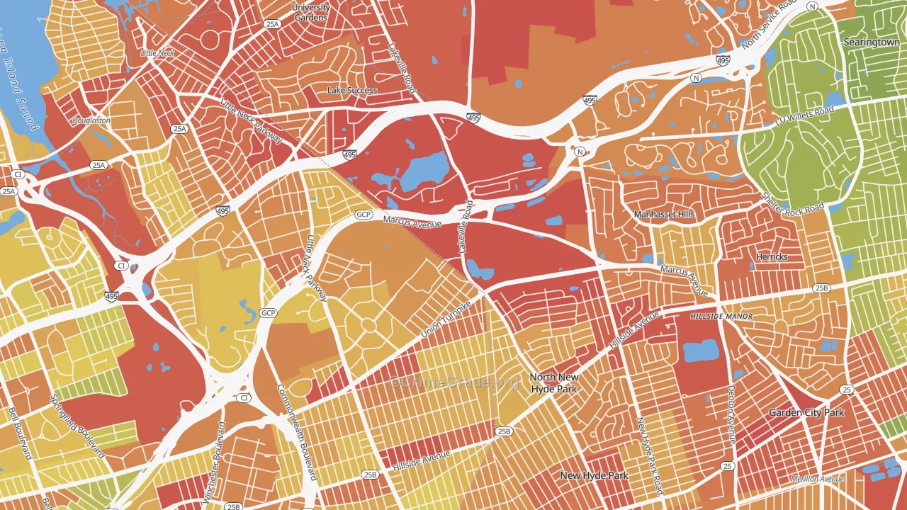 11042, NY Map of Vehicle Theft Rates