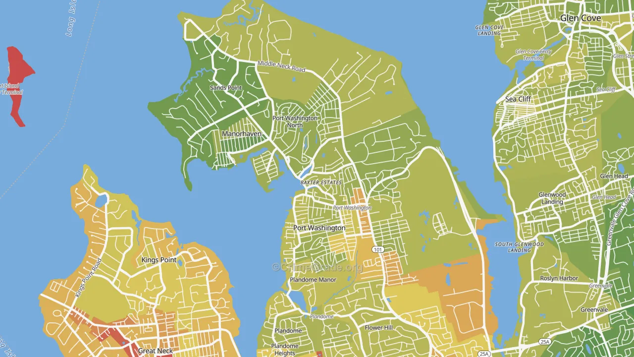 11050, NY Map of Vehicle Theft Rates