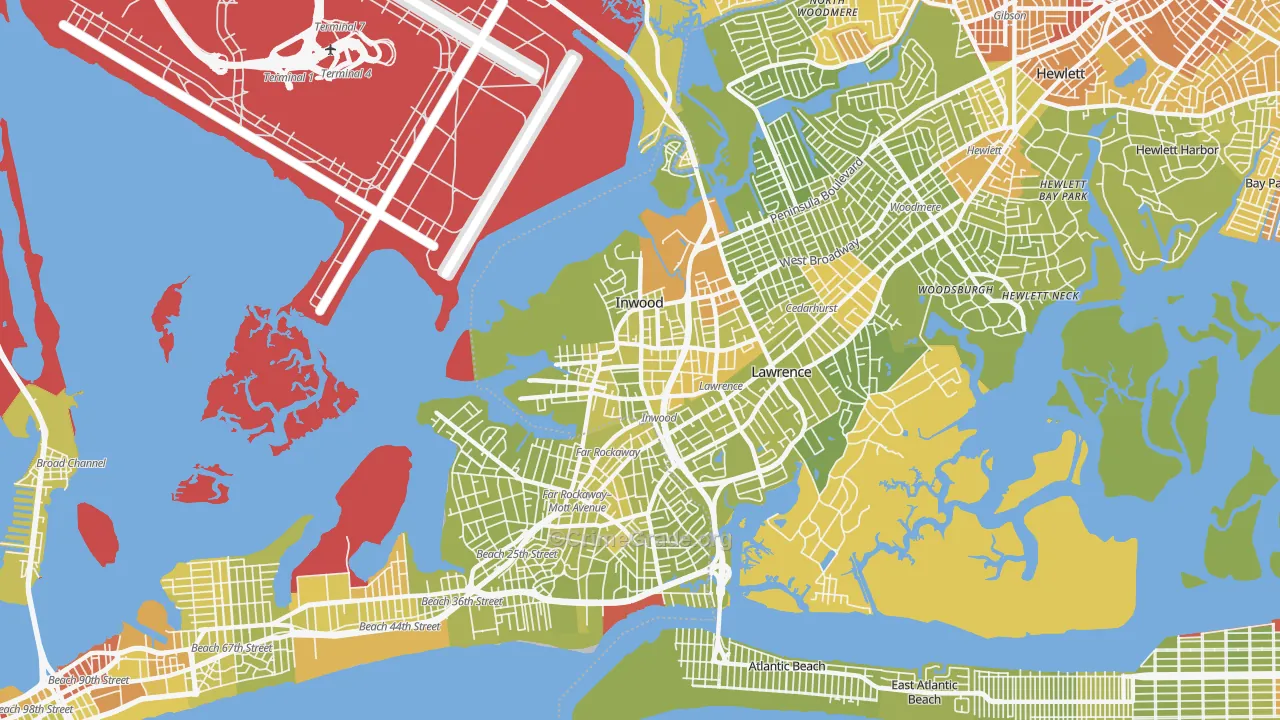 11096, NY Map of Vehicle Theft Rates