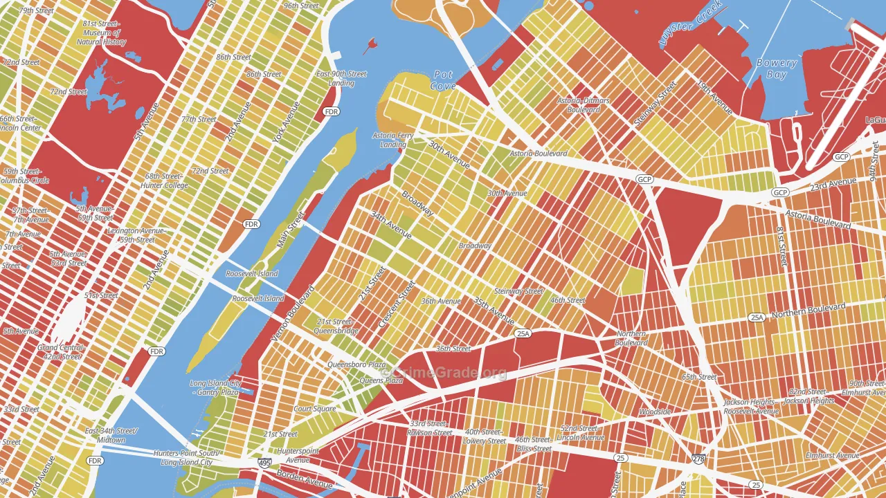 11106, NY Map of Vehicle Theft Rates