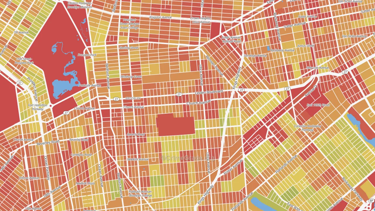 11203, NY Map of Vehicle Theft Rates