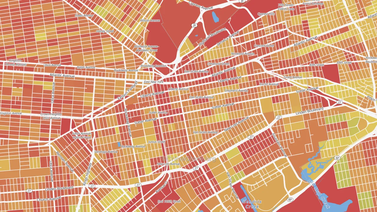 11207, NY Map of Vehicle Theft Rates