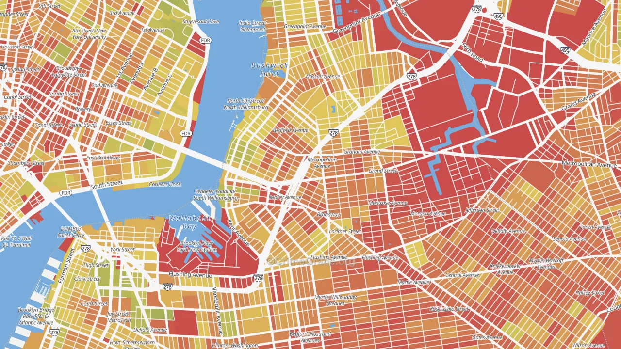 11211, NY Map of Vehicle Theft Rates