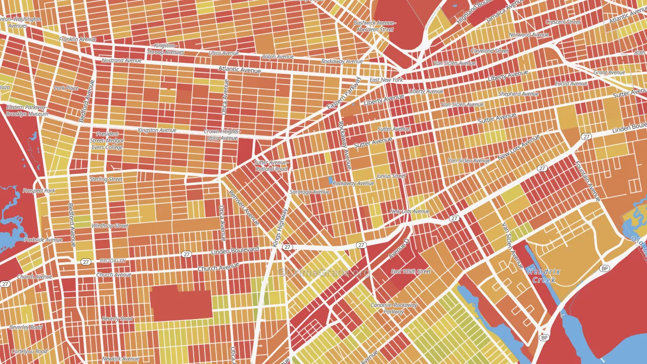11212, NY Map of Vehicle Theft Rates