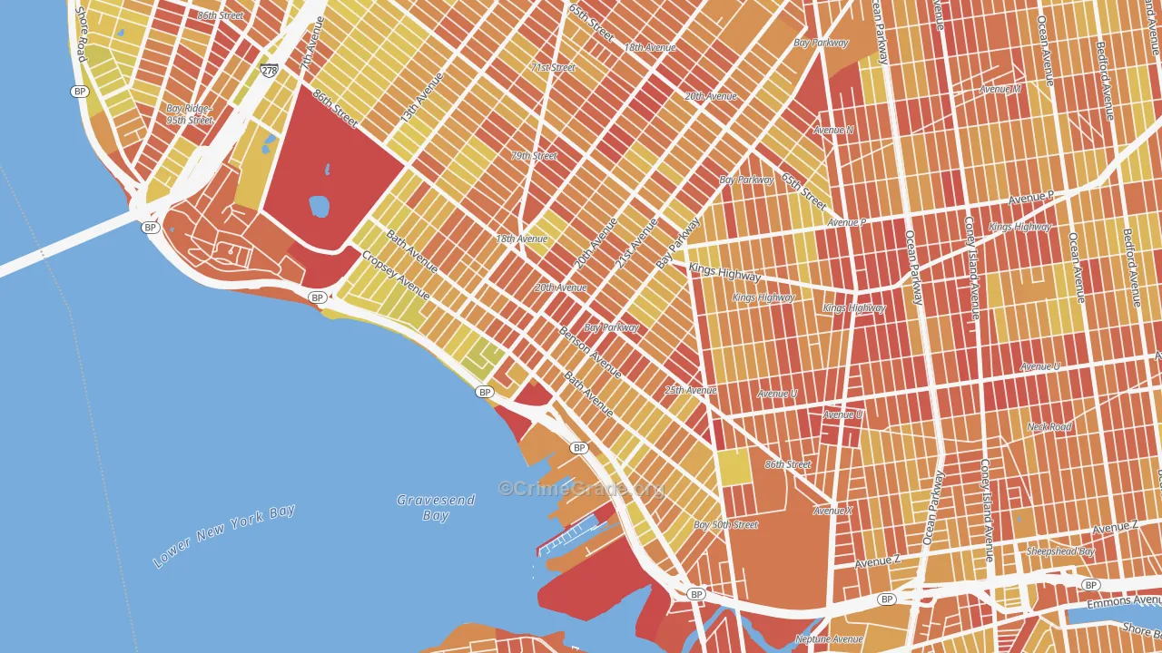 11214, NY Map of Vehicle Theft Rates