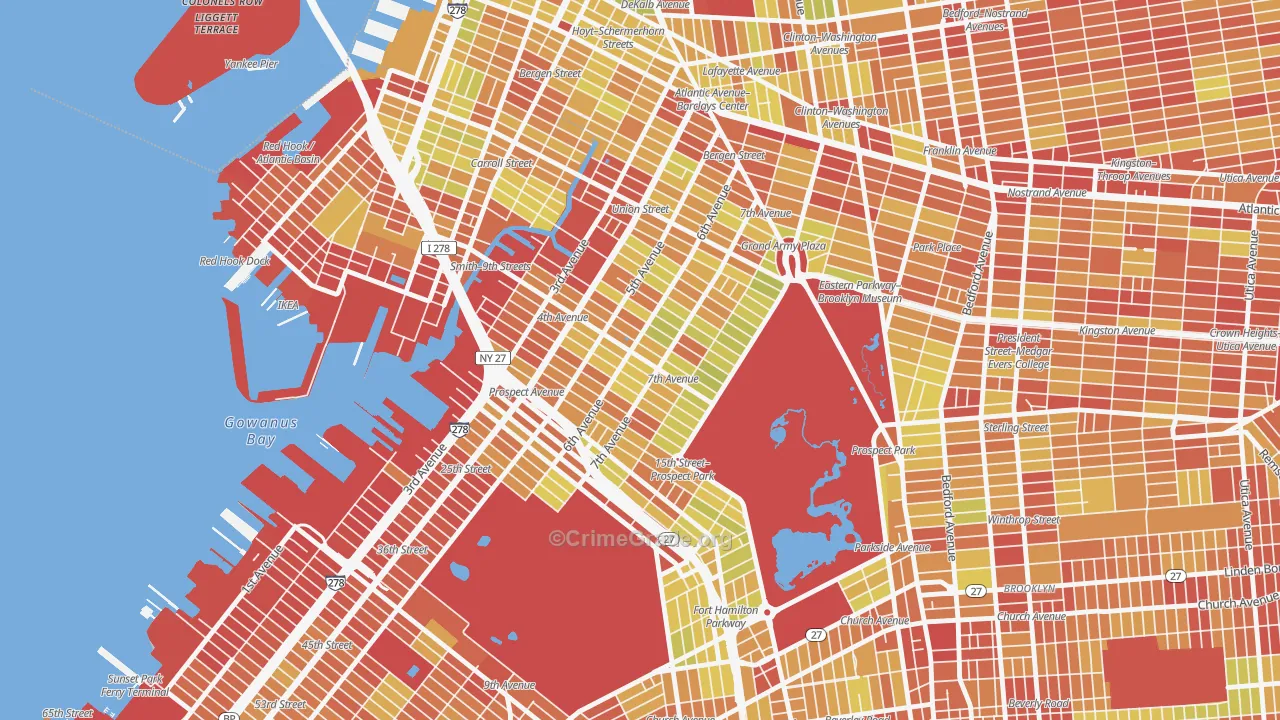 11215, NY Map of Vehicle Theft Rates