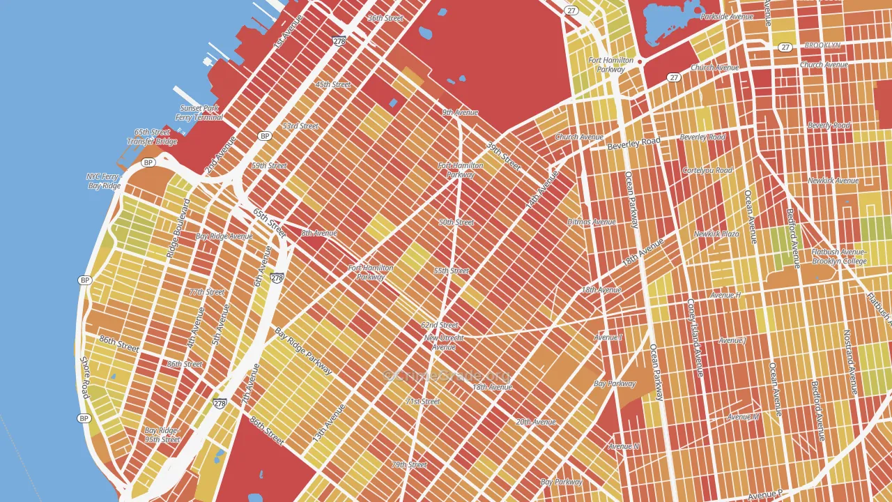11219, NY Map of Vehicle Theft Rates