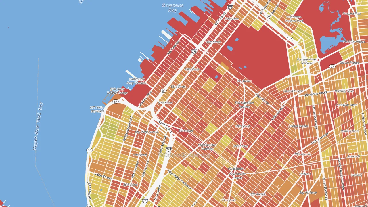 11220, NY Map of Vehicle Theft Rates
