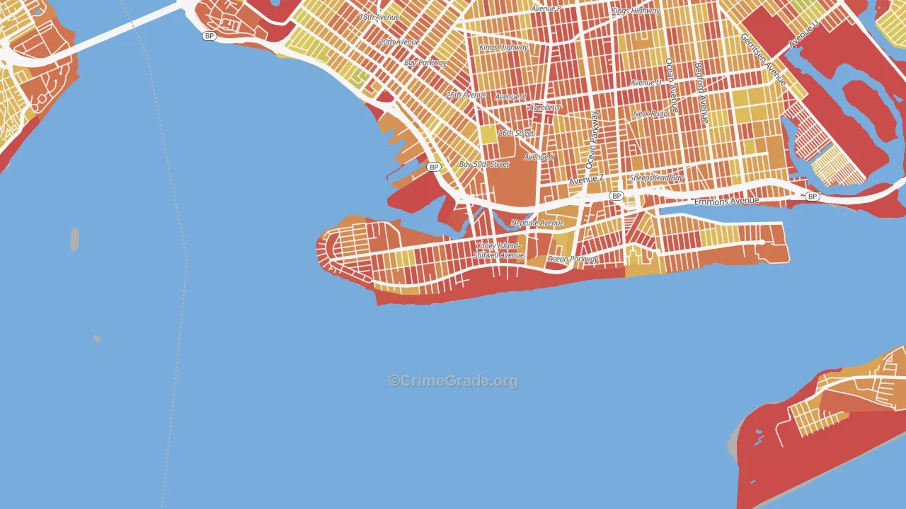 11224, NY Map of Vehicle Theft Rates