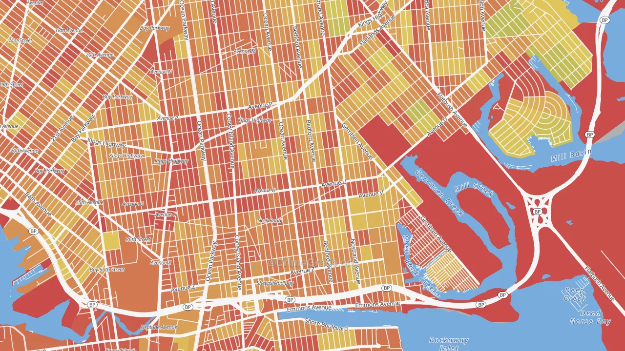 11229, NY Map of Vehicle Theft Rates