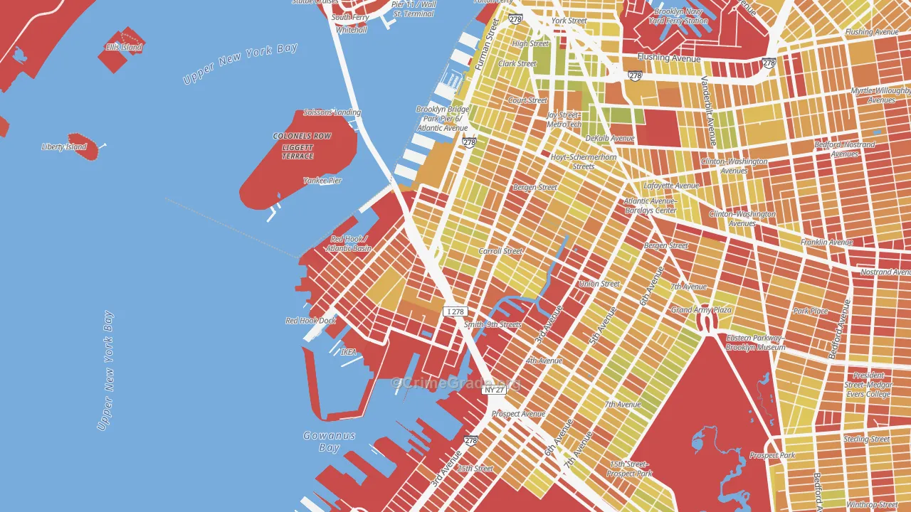 11231, NY Map of Vehicle Theft Rates