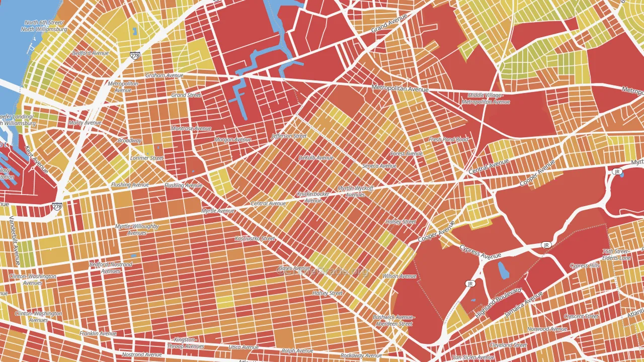 11237, NY Map of Vehicle Theft Rates