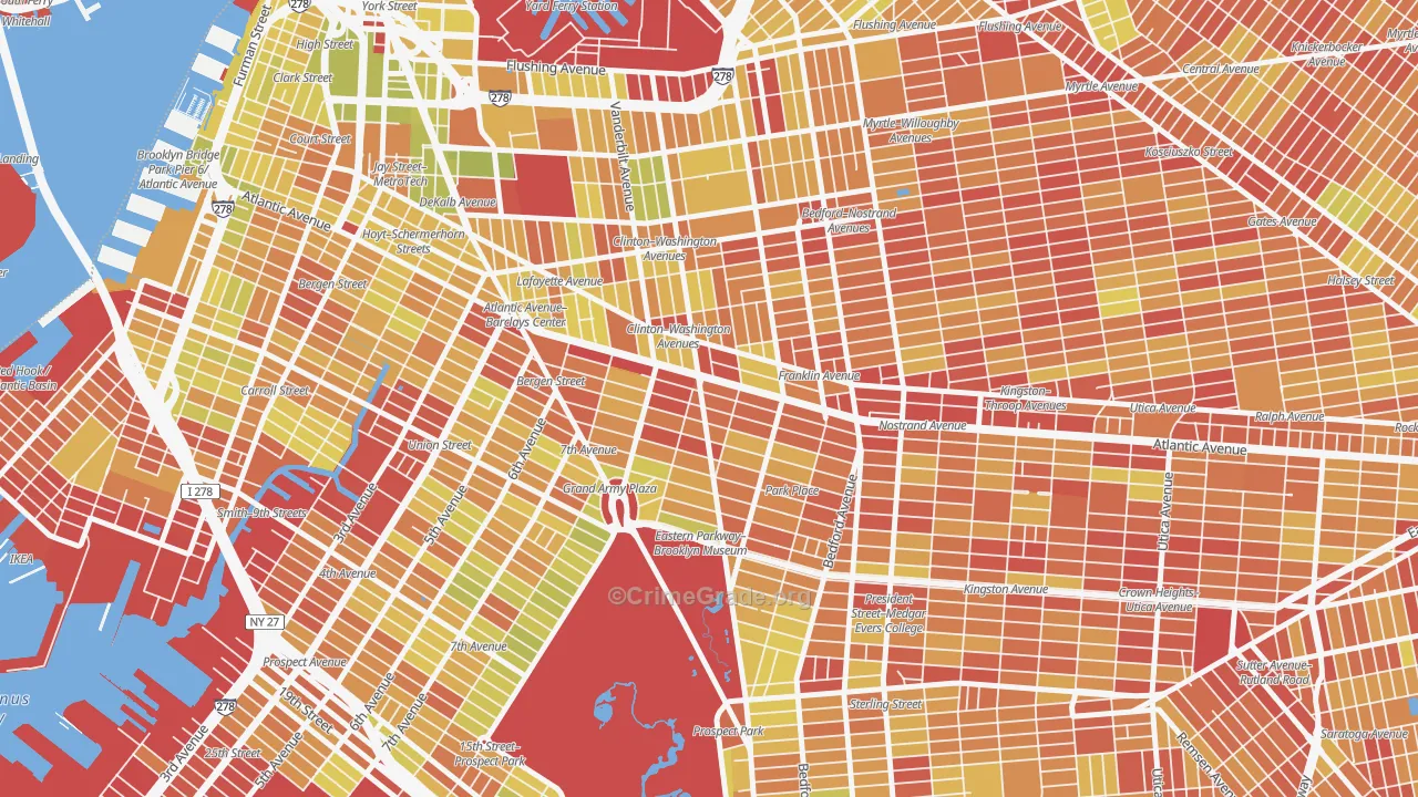 11238, NY Map of Vehicle Theft Rates