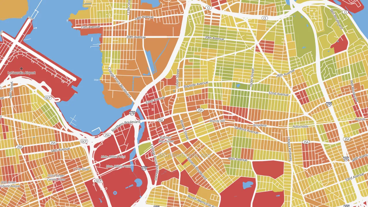 11354, NY Map of Vehicle Theft Rates